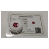 RUBY COLOR 5.5 CUSHION SOLITARE W/ CERT