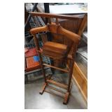 MAHOGANY VALET SUIT STAND