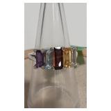 925 MULTI COLOR STONE RING