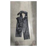 USA BIKERS LEATHER RIDING CHAPS SZ L