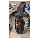 DAIWA LEATHER AND CANVAS GOLF BAG