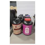 8 BOTTLES OF ASSORTED RIFLE POWDER VARYING AMOUNTS