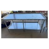 STAINLESS STEEL PREP TABLE 82' X 36' 38' HEIGHT