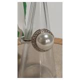 925 PEARL & CZ COLOR RING