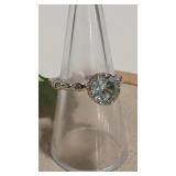 925 AQUAMARINE COLOR RING