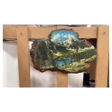 LIVE EDGE WOOD PAINTING LAKE MORAINE