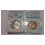 1963 30 DRACHMAI NNC MS66 & 1951 RUPEE MAURITIUS