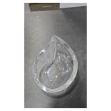 BNSF RAILWAY LEAD GLASS SIGNED BOWL
