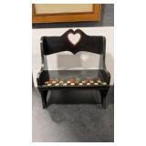 PAINTED KIDS WOOD BENCH