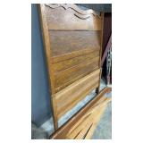 OAK  HEADBOARD FOOT BOARD RAILS 3/4 BED