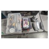 LARGE GROUP OF ASSORTED FISHING TACKLE, WEIGHTS,
