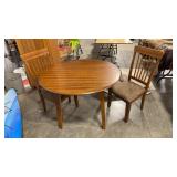 APT SIZE DROP LEAF TABLE W/ 2 CHAIRS
