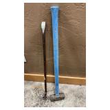 8 LB SLEDGE HAMMER AND 24' CROW BAR