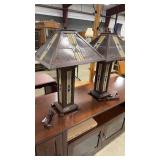 2 - ARTS & CRAFTS STYLE ACCENT LAMPS