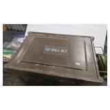 METAL AMMO CAN W/ 3 LEATHER HOLSTERS AND AMMO POUC