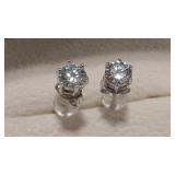 MOISSANITE 925 .5CTTW EARRINGS W/ GRA CERT