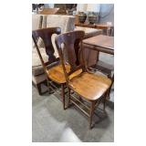 2 - TIGER OAK ACCENT CHAIRS