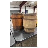 2- WOOD NAIL KEGS