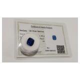 SAPPHIRE COLOR 7.2 CT STONE W/CERT