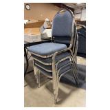 6 - UPHOLSTERED STACKING CHAIRS