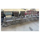6 FOLDING TEAK PATIO CHAIRS