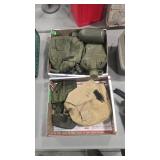 3 WATER CANTEENS AND POUCHES