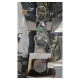 4 LARGE STAINLESS STEEL CANDLE LANTERNS