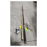 2 FISHING POLES INC. EAGLE CLAW AND SHAKESPEARE