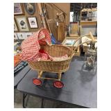 1950ï¿½S WICKER DOLL CARRIAGE