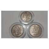 1882 1893 & 1921 MORGAN DOLLARS
