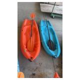 2- LIFETIME WAVE 60 6' KAYAKS WITH PADDLES