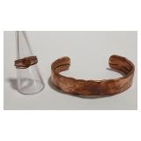 HANDCRAFTED IN MT COPPER CUFF & RING
