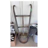 ANTIQUE WOOD AND METAL HAND TRUCK