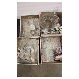 4 - BOXES CLEAR GLASS ASSORTMENT