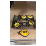 6 TAPE MEASURES AND CHALK LINE