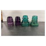 2 - W.G.M CO CD121 'DENVER' PURPLE INSULATORS &