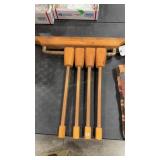 WOOD & COPPER TOWEL RACK