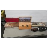 2 WINCHESTER KNIVES & STATEHOOD MEDALIONS INC. MT