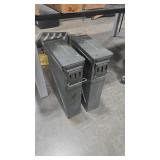 2 LARGE METAL AMMO CANS 23' HEIGHT