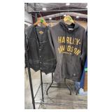 HARLEY DAVIDSON PATCHED LEATHER VES T & HOODIE
