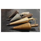 BRASS & METAL VTG PLUM BOBS ASSORTMENT