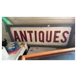 WOOD & METAL ANTIQUE SIGN