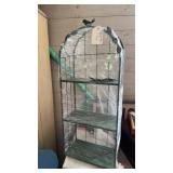 PAINTED SHELF W/ BIRD ACCENT