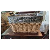 METAL & WICKER BASKET