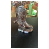 ROY ROGERS COPPER BOOT BANK, MADE BY ALMAR METAL