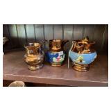 3 HAND PAINTED CREAMERS