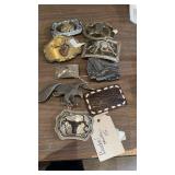 GROUP OF 8 BELT BUCKLES