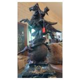 PEGASUS MOREAU IRON SCULPTURE W/ MARBLE BASE