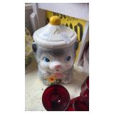 VINTAGE JAPAN KITTY COOKIE JAR
