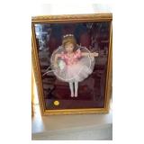DOLL IN WALL HANGING DISPLAY CASE